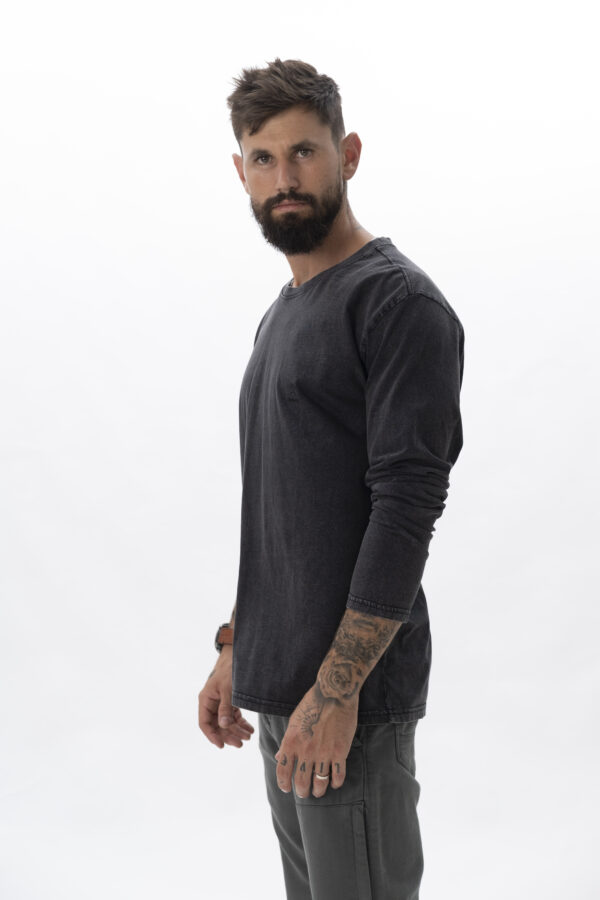REDBACK WASHED LONG-T / Black